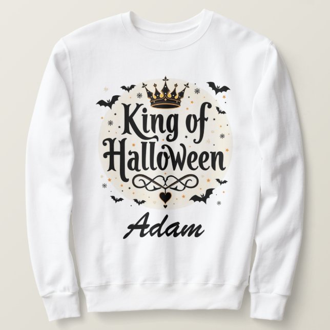 Rei Clássico da Camisa Personalizada do Halloween (Frente do Design)