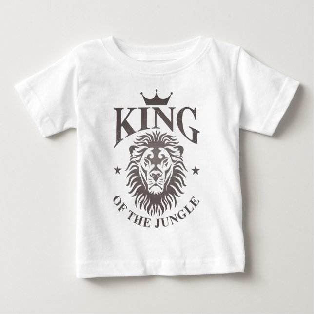 Rei Da Camisa Do Bebê Da Selva (Frente)
