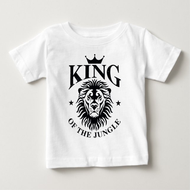 Rei Da Camisa Do Bebê Da Selva (Frente)