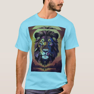 Rei da Selva: Lion Tattoo T-Shirt
