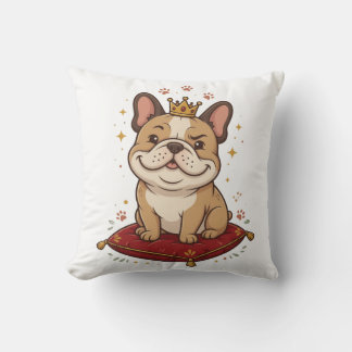 Rei do Bulldog Francês Almofada de Arremesso Amant