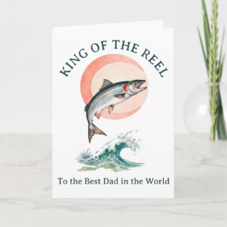 Rei do Carretilha de Pesca de Salmão Cartão do Dia