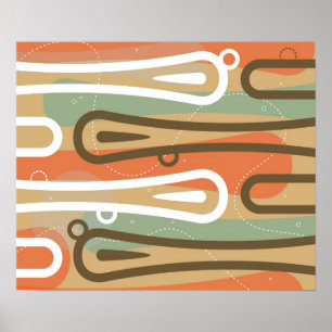 Rei do surfista - impressão abstrato moderno retr