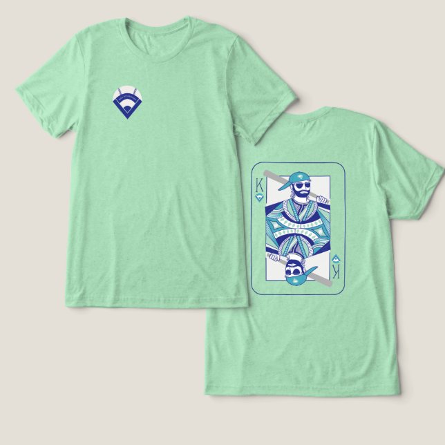 Rei dos Diamantes Camisa de Basebol (Design Frente e Verso)