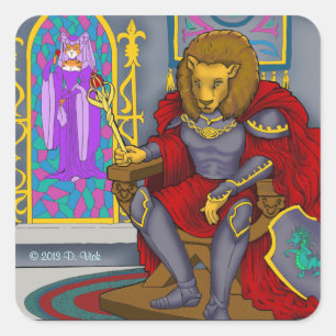 Rei Etiqueta do leão