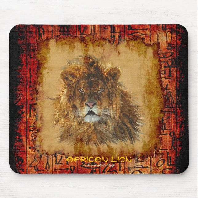Rei Leão Africano da Selva 2 Art Mousepad (Frente)