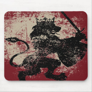 Rei Mousepad do leão do Grunge