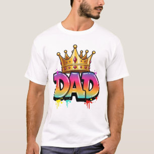 Rei Pai Grafite Camiseta Coroa Urbana Vibrante