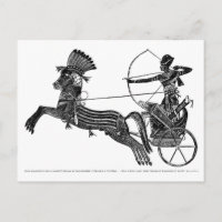 Rei Ramsés II Vintage Cartão de Arte Egípcio!