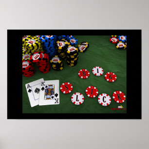 Rei Servidão do ás - poster liso grande