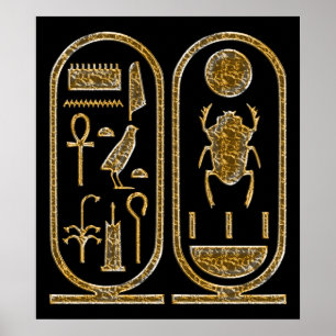 Rei Tut Hieroglyphics Poster Imprimir