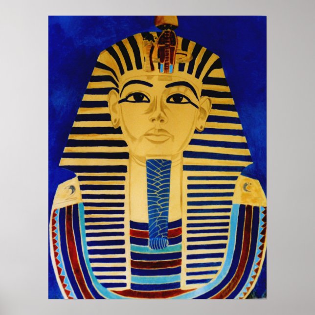 Rei Tut Tutankhamun Antigo Impressão de Arte do Eg (Frente)