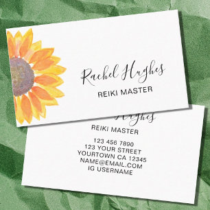 Reiki Master Sunflower Cartão de visita