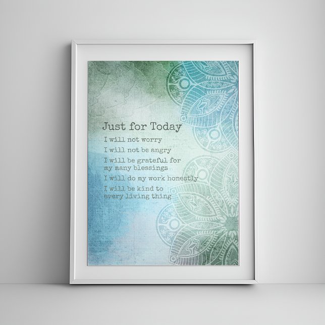 Reiki Prayer - 5 Daily Principles Poster (Criador carregado)