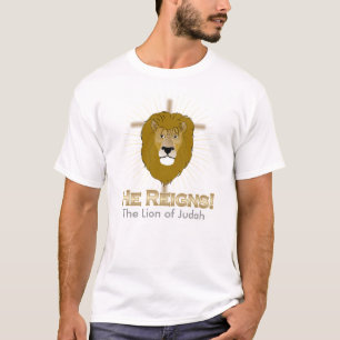 Reina, o leão do T-SHIRT de Judah