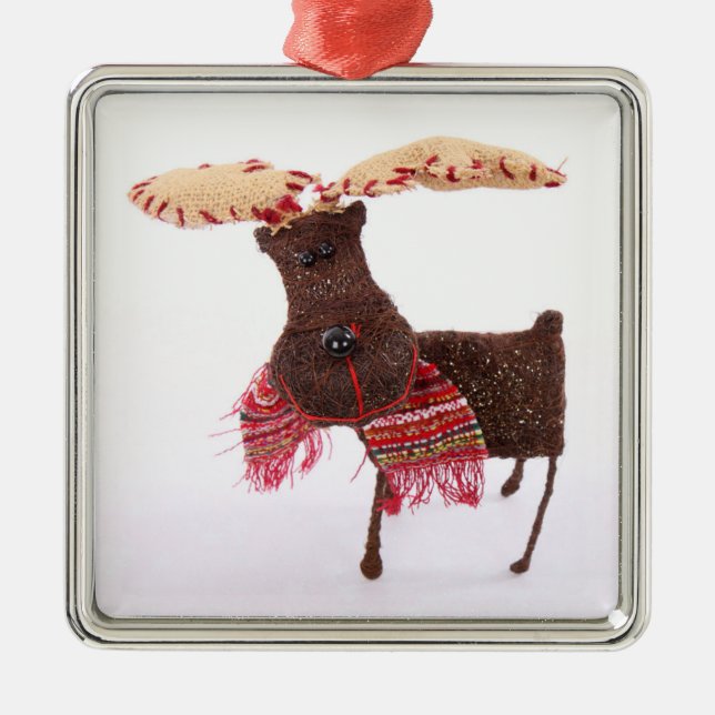 Reindedo De tecido No Enfeites de natal Branco (Frente)