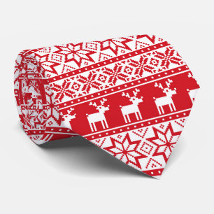 Reindeer de Natal e gravata de suéter feia com fl