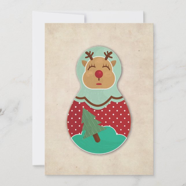 Reindeer, Deer, Russian doll, Babushka, Matroshka (Frente)