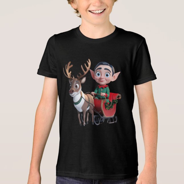 Reindeer ELF Kids T-Shirts (Frente)