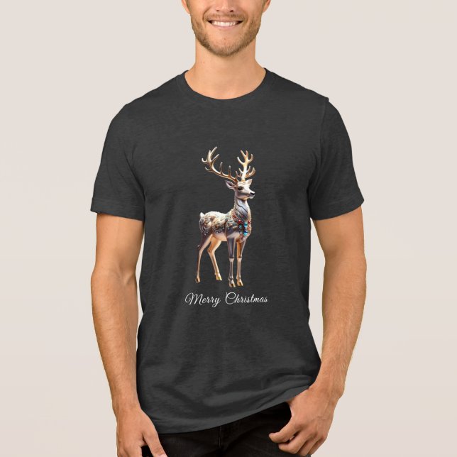 Reindeer Jewels Feriado Masculino T-Shirt (Frente)