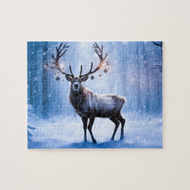 Reindeer na Floresta Mágica Quebra-cabeça de Jigse