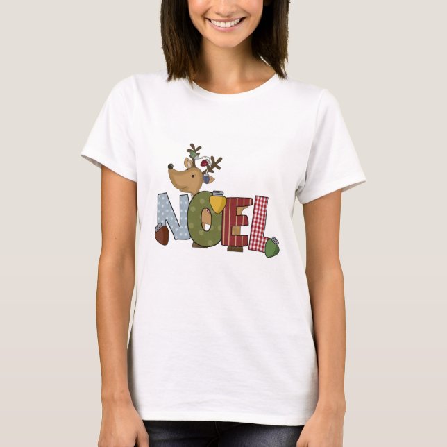Reindeer Noel Holiday Camisetas e presentes (Frente)