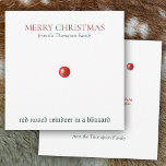 Reindeer Vermelho Natal Engraçado Humorável<br><div class="desc">Uma rena vermelha e engraçada de natal em uma nevasca. Perfeito para o feriado. Um bom cartão de Natal perfeito para o jovem e o velho.</div>