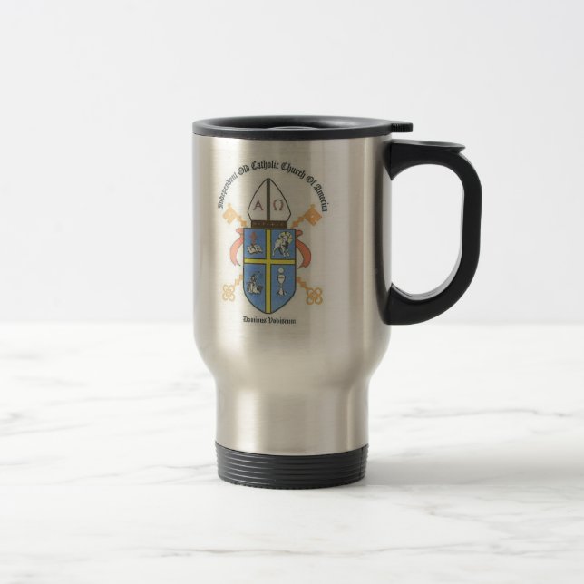 Reino da caneca de viagem velha da igreja Católica (Direita)