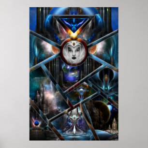 Reino de Fractal Fantasies Matrix Archival Poster