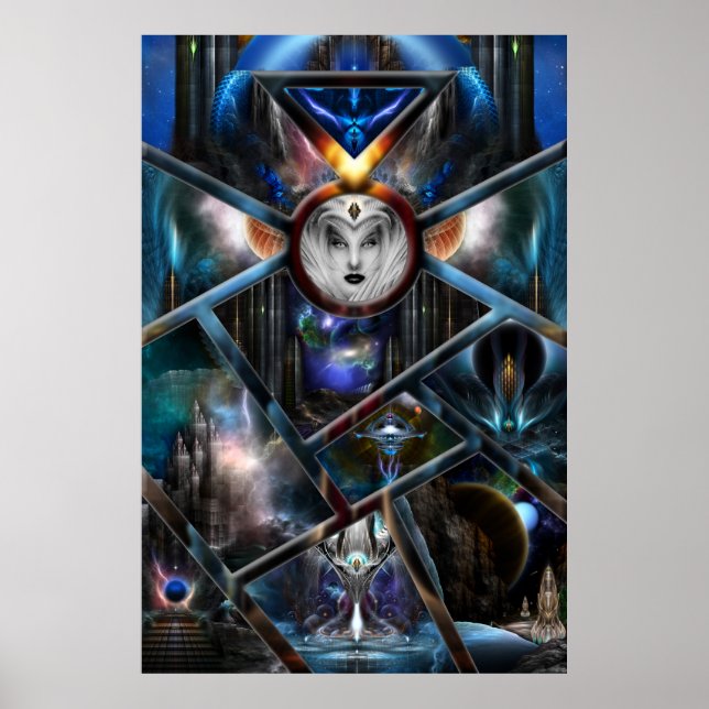 Reino de Fractal Fantasies Matrix Archival Poster (Frente)