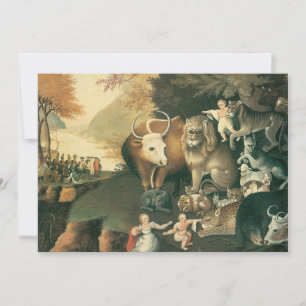 Reino pacífico por Edward Hicks Vintage Folk Art