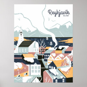 Reiquiavique, Islândia, Poster de viagens