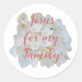 Reivindicar Jesus Sobre a Família Adesivo Redondo