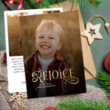 Rejoice Christian Religious Merry Christmas Photo 