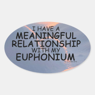 Relação Significativa Autocolante Euphonium Oval