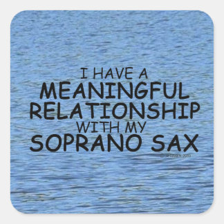 Relação Significativa Autocolante Soprano Sax Squa