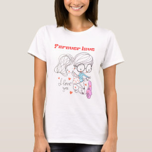 Relacionamento amor design T-shirt