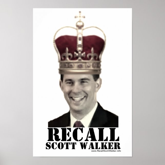 Relall Scott Walker Poster de Protesto (Frente)