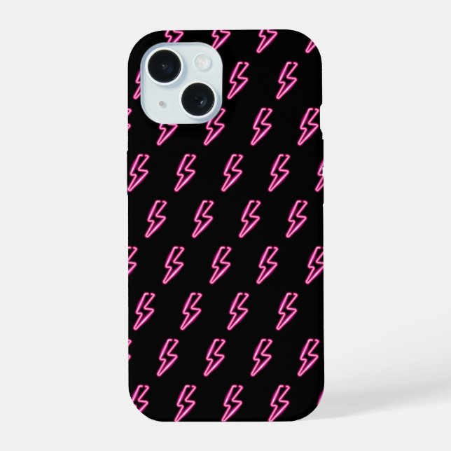Relâmpago Neon Rosa em Zigue-Zague (Verso)