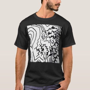 "Relâmpago preto/branco abstrato" t-shirt "