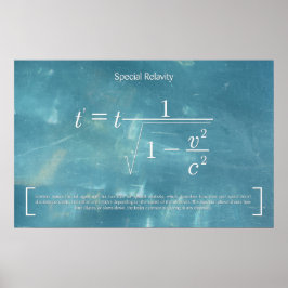 Relatividade especial - Poster de matemática