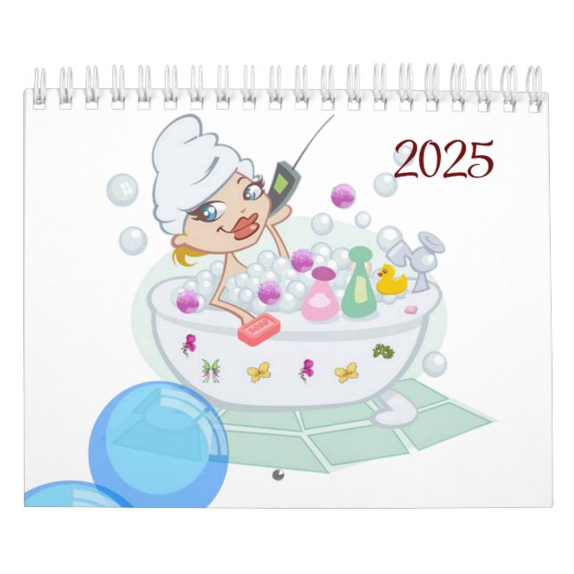 Relaxamento da Bath da Bubble do Calendário 2025 (Capa)
