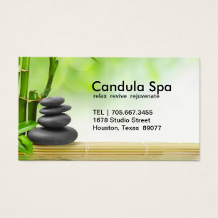 Relaxando o Cartão de visita Spa