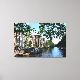 "Relaxando o Dia de Amsterdã", Canvas Holanda Wal