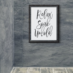 Relaxe Desdobre Soak Bathroom poster