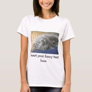 Relaxe! Gato de ronrom cinzento - t-shirt branco