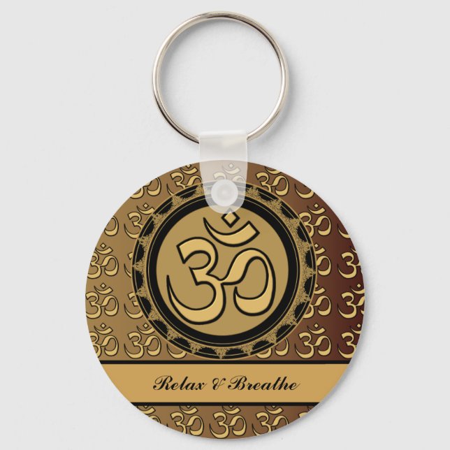 Relaxe Om & Respire Chaveiro (Frente)