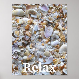 Relaxe Poster de areia do oceano
