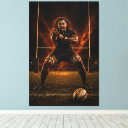 Relentless Dominance – Rugby Power Canvas Print