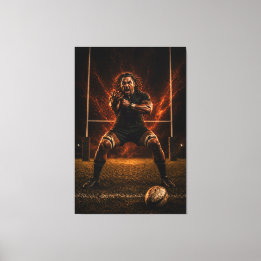 Relentless Dominance – Rugby Power Canvas Print